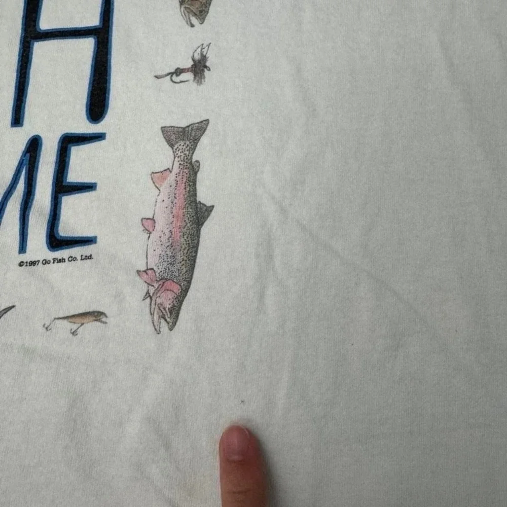 Vintage Women Want Me Fish Fear Me Fishing Humor T Shirt Comedy Bass Pro Tee XL